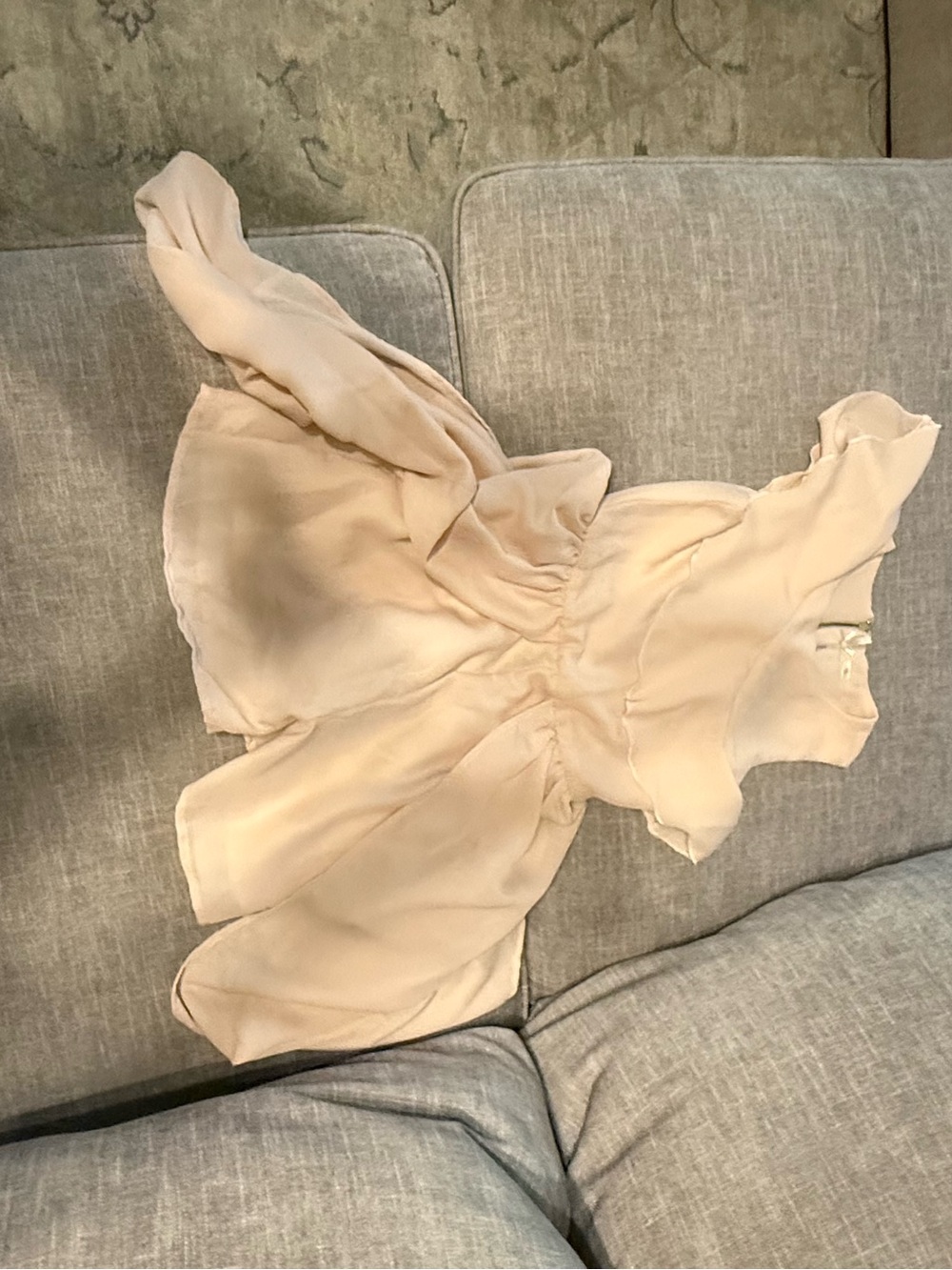 Kids Cream Ruffle Romper - Brand Not Specified
